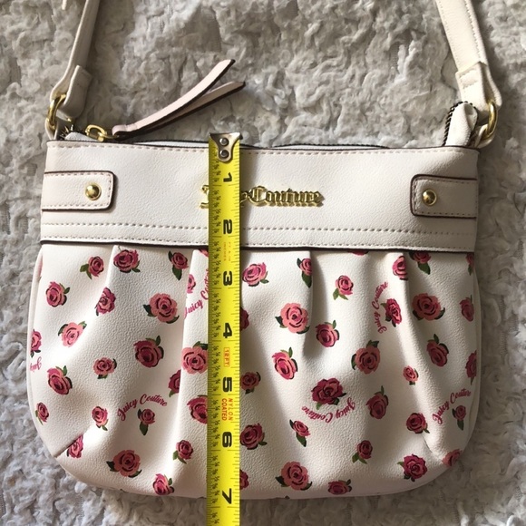 Juicy Couture White Ditsy Rose Purse W/ Matching Wallet - Picture 11 of 15